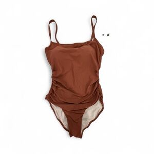 Women’s Rust Brown One piece Large Swimsuit NWT